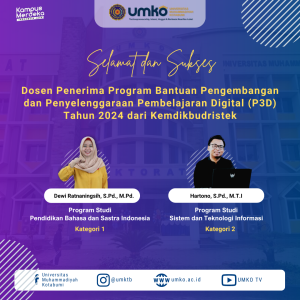 Gambar Dua Dosen UMKO Memenangi Kompetisi P3D 2024 dari Kemdikbudristek